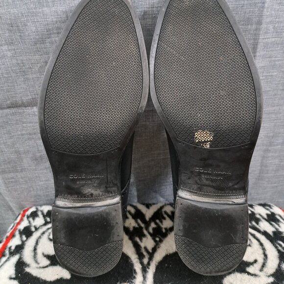Size 11 Men Cole Haan Grand 360 Black Wingtips Lace Up Waterproof - Picture 5 of 16